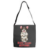 busy doing nothing Adjustable Strap Totes