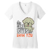 This Girl Loves Shih Tzu Women's V-Neck T-Shirt