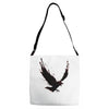 black raven with red eye Adjustable Strap Totes