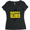 happy halloween (2) Women's Triblend Scoop T-shirt