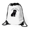 i caught the mouse Drawstring Bags