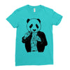 gangster panda Ladies Fitted T-Shirt