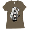 cat woman Ladies Fitted T-Shirt