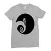 nightmare before christmas black logo Ladies Fitted T-Shirt