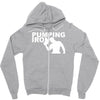 pump gym training bodybuilding workout keepfit weightlifting Zipper Hoodie