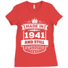 Made In 1941 And Still Awesome Ladies Fitted T-Shirt