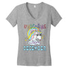 unicorns are born in december cute unicorn Women's V-Neck T-Shirt