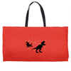 noel dinosaur Weekender Totes