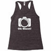oh shoot camera Racerback Tank