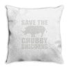 save the chubby unicorns Throw Pillow