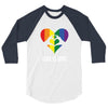 Love is Love Heart 3/4 Sleeve Shirt