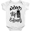 never stop exploring Baby Onesie