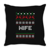 ugly christmas wife Throw Pillow