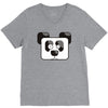 panda pixel V-Neck Tee