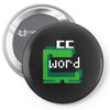 word muncher Pin-back button