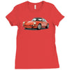 red car Ladies Fitted T-Shirt