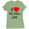 i love my train geek Ladies Fitted T-Shirt