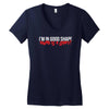 i'm in good shape round is a shape! funny Women's V-Neck T-Shirt