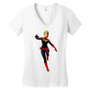 captain marvel Women's V-Neck T-Shirt