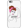 girl power survivor breast cancer iPhone 6/6s Case