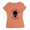 i don't believe in humans Women's Triblend Scoop T-shirt