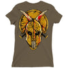 skull spartan Ladies Fitted T-Shirt
