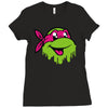 raph   tmnt facemelt Ladies Fitted T-Shirt