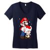 mario licking toad Women's V-Neck T-Shirt
