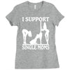 i support single moms Ladies Fitted T-Shirt