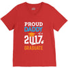 Class of 2017 Proud Daddy Graduation V-Neck Tee