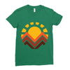 sunset mountain Ladies Fitted T-Shirt
