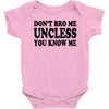 don't bro me unless you know me funny geek nerd tv bar party tee shirt Baby Onesie