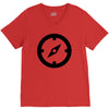 clock black V-Neck Tee