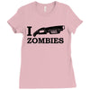 i shotgun zombies funny t shirt dead apocalypse s 3xl Ladies Fitted T-Shirt