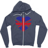england flag Zipper Hoodie