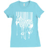 banksy street art zebra bar code Ladies Fitted T-Shirt