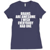 brains are awesome i wish everybody had one Ladies Fitted T-Shirt