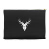 deer head vector white logo Accessory Pouches