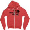 the hidden face Zipper Hoodie