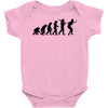 evolution of table tennis or ping pong mens black t shirt top Baby Onesie