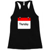 title of day of the week sunday thursday day of the week Racerback Tank
