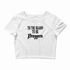 tis the season to be preggers baseball Crop Top
