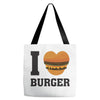 i love burger Tote Bags