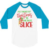 pizza christmas humor 3/4 Sleeve Shirt