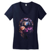 Colorful Skull Women's V-Neck T-Shirt