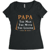 papa the man the myth the legend Women's Triblend Scoop T-shirt