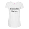 black hat society Maternity Scoop Neck T-shirt