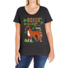 boxer wining Ladies Curvy T-Shirt