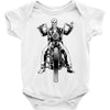 skeleton biker Baby Bodysuit