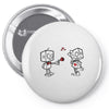 cute love robots Pin-back button
